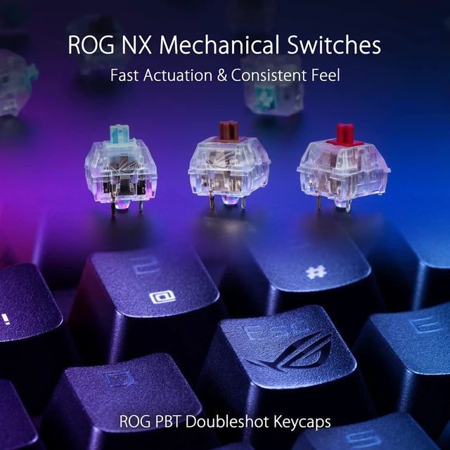 Open Box: ASUS ROG Strix Flare II 100% RGB Gaming Keyboard, ROG NX Blue ...
