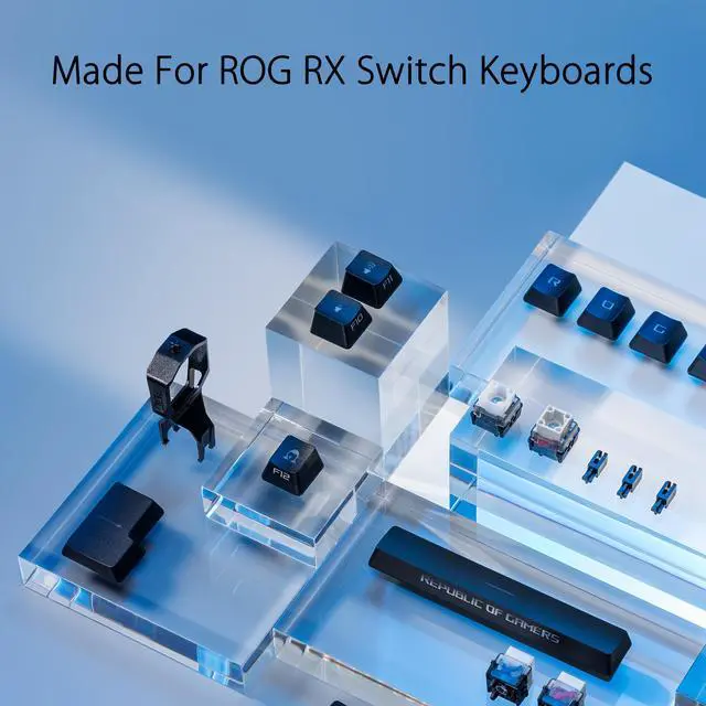 Alt view image 4 of 8 - ASUS ROG PBT Doubleshot Keycap Set for ROG RX Switches, black