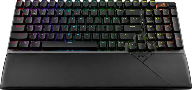 Alt view image 5 of 11 - ASUS ROG Strix Scope II 96 Wireless Gaming Keyboard, Tri-Mode Connection, Dampening Foam & Switch-Dampening Pads, Hot-Swappable Pre-lubed ROG NX Snow Switches, PBT Keycaps, RGB-Black