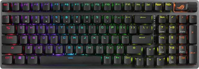 Alt view image 4 of 11 - ASUS ROG Strix Scope II 96 Wireless Gaming Keyboard, Tri-Mode Connection, Dampening Foam & Switch-Dampening Pads, Hot-Swappable Pre-lubed ROG NX Snow Switches, PBT Keycaps, RGB-Black