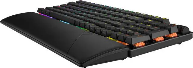 Alt view image 8 of 11 - ASUS ROG Strix Scope II 96 Wireless Gaming Keyboard, Tri-Mode Connection, Dampening Foam & Switch-Dampening Pads, Hot-Swappable Pre-lubed ROG NX Snow Switches, PBT Keycaps, RGB-Black
