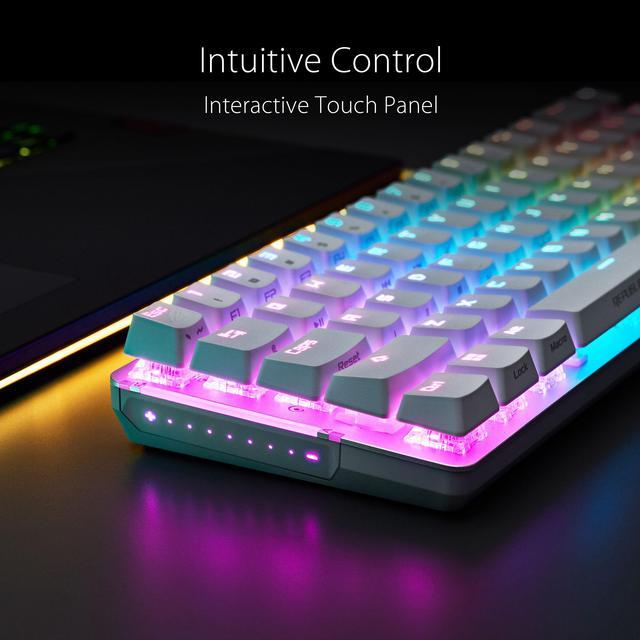 Alt view image 5 of 7 - ASUS ROG Falchion Ace 65% RGB Compact Gaming Mechanical Keyboard, Lubed ROG NX Brown Switches & Switch Stabilizers, Sound-Dampening Foam, PBT Keycaps, Wired with KVM, Three Angles, Cover Case-Black