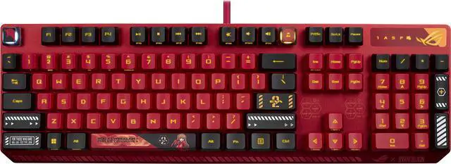 Alt view image 8 of 13 - ASUS ROG Strix Scope RX EVA-02 Edition, 100% RGB Gaming Keyboard, ROG RX Blue Optical Mechanical Switches, IP57 Water Resistance, USB Passthrough, Wider Ctrl Key, Stealth Key, Macro Support, EVA-theme