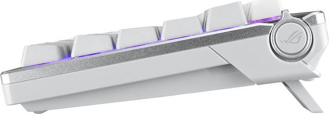 Alt view image 7 of 9 - ASUS ROG Azoth 75 Wireless DIY Custom Gaming Keyboard, OLED display, Gasket-Mount, Three-Layer Dampening, Hot-Swappable Pre-lubed ROG NX Storm Switches & Keyboard Stabilizers, PBT Keycaps, RGB - White