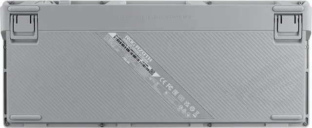 Alt view image 9 of 9 - ASUS ROG Azoth 75 Wireless DIY Custom Gaming Keyboard, OLED display, Gasket-Mount, Three-Layer Dampening, Hot-Swappable Pre-lubed ROG NX Storm Switches & Keyboard Stabilizers, PBT Keycaps, RGB - White