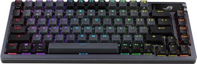 Alt view image 4 of 8 - ASUS ROG Azoth 75 Wireless DIY Custom Gaming Keyboard, OLED display, Gasket-Mount, Three-Layer Dampening, Hot-Swappable Pre-lubed ROG NX Snow Switches & Keyboard Stabilizers, PBT Keycaps, RGB