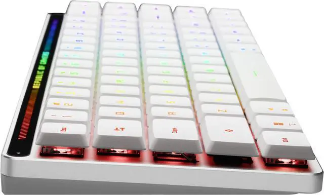 Alt view image 8 of 9 - ASUS ROG Falchion RX Low Profile 65% Compact Wireless Gaming Keyboard, Pre-lubed ROG RX Blue Low-Profile Optical Switches, Tri-mode Connection, MacOS Support, ABS Keycaps, RGB-White