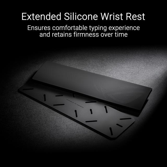 Alt view image 13 of 13 - ASUS ROG Azoth Extreme 75 Custom Gaming Keyboard, Aluminum Chassis, Carbon Fiber Positioning Plate, Adjustable Gasket Mount, 3-Layer Dampening, Color OLED Touchscreen, ROG NX Snow Switches, PBT Keycaps