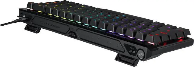 Alt view image 8 of 11 - ASUS ROG Falchion Ace HFX 65% compact gaming keyboard - ROG HFX magnetic switches, 8000Hz polling rate, three-layer dampening foam, silicone gasket mount, interactive touch panel, dual USB-C® ports
