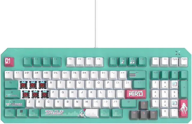 Alt view image 3 of 6 - ASUS TUF Gaming K3 Gen II Hatsune Miku Edition Optical-Mechanical RGB Keyboard with IP57 Waterproof and Dust Resistance