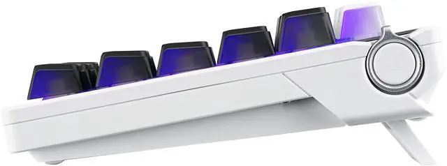 Alt view image 4 of 10 - ROG Azoth X 75% custom gaming keyboard - hot-swappable ROG NX V2 Mechanical Switches, dye-sublimated semi-translucent keycaps, OLED display, three-way control knob