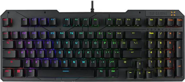 Alt view image 7 of 8 - ASUS TUF Gaming K3 Gen II keyboard - compact 97-key layout, optical-mechanical RGB switches, detachable top plate, and Aura Sync