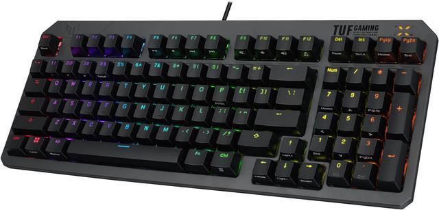 Alt view image 2 of 8 - ASUS TUF Gaming K3 Gen II keyboard - compact 97-key layout, optical-mechanical RGB switches, detachable top plate, and Aura Sync