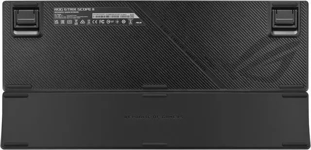 Alt view image 6 of 10 - ASUS ROG Strix Scope II X 100% Wireless Mechanical Gaming Keyboard - hot-swappable pre-lubed Snow V2 mechanical switches, multifunction controls, PBT doubleshot keycaps, silicone dampening foam