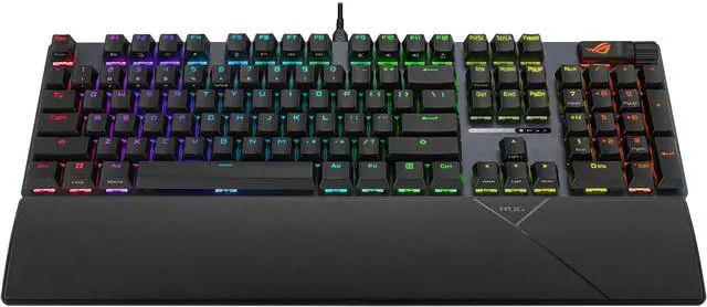 Alt view image 8 of 10 - ASUS ROG Strix Scope II X 100% Wireless Mechanical Gaming Keyboard - hot-swappable pre-lubed Snow V2 mechanical switches, multifunction controls, PBT doubleshot keycaps, silicone dampening foam
