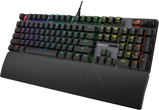 Alt view image 10 of 10 - ASUS ROG Strix Scope II X 100% Wireless Mechanical Gaming Keyboard - hot-swappable pre-lubed Snow V2 mechanical switches, multifunction controls, PBT doubleshot keycaps, silicone dampening foam