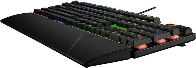 Alt view image 3 of 10 - ASUS ROG Strix Scope II X 100% Wireless Mechanical Gaming Keyboard - hot-swappable pre-lubed Snow V2 mechanical switches, multifunction controls, PBT doubleshot keycaps, silicone dampening foam