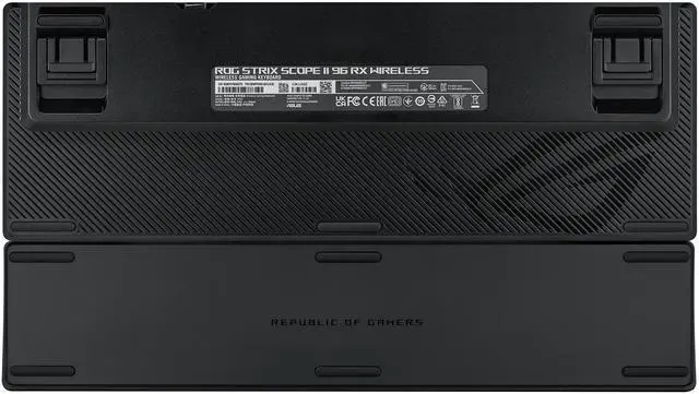 Alt view image 11 of 14 - ASUS ROG Strix Scope II 96 RX Wireless Gaming Keyboard, Optical Switches, Low Latency 2.4GHz, RGB, Compact 96% Layout