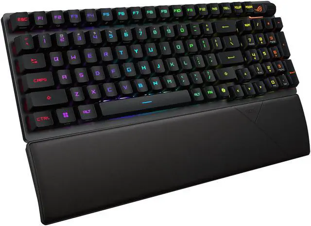 Alt view image 3 of 14 - ASUS ROG Strix Scope II 96 RX Wireless Gaming Keyboard, Optical Switches, Low Latency 2.4GHz, RGB, Compact 96% Layout