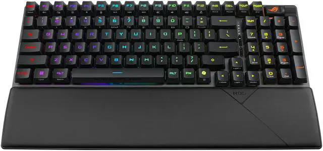 Alt view image 5 of 14 - ASUS ROG Strix Scope II 96 RX Wireless Gaming Keyboard, Optical Switches, Low Latency 2.4GHz, RGB, Compact 96% Layout