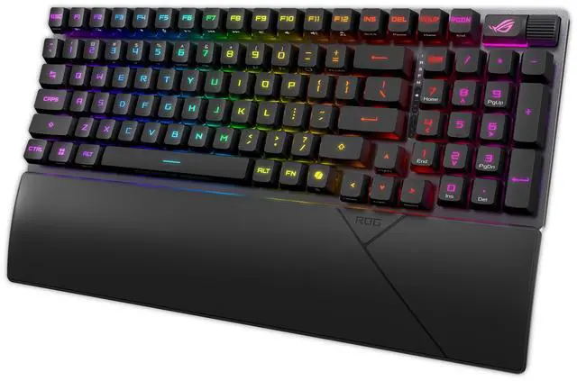 Alt view image 12 of 14 - ASUS ROG Strix Scope II 96 RX Wireless Gaming Keyboard, Optical Switches, Low Latency 2.4GHz, RGB, Compact 96% Layout