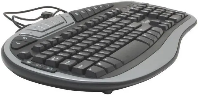 Alt view image 3 of 5 - Rosewill RK-680 Silver/Black 104 Normal Keys 18 Function Keys USB Wired Standard Keyboard