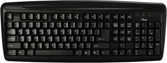 Alt view image 2 of 4 - Rosewill RK-101 - PS/2 Wired Standard Enhanced Keyboard - Black, 107 Normal Keys