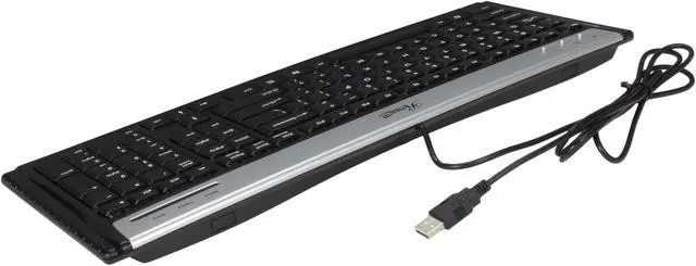 Alt view image 3 of 4 - Rosewill RK-7310 Black 105 Normal Keys 7 Function Keys USB Wired Super Slim Multimedia Keyboard