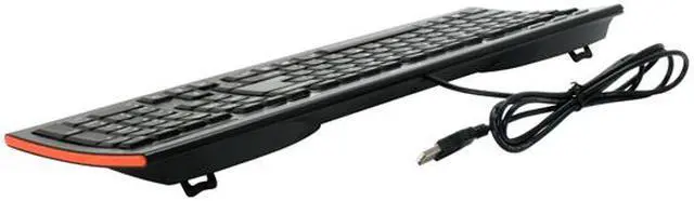 Alt view image 3 of 4 - Rosewill RK-7300 Black 105 Normal Keys 7 Function Keys USB Super Slim Unique Curved Design Multimedia Full-size Keyboard