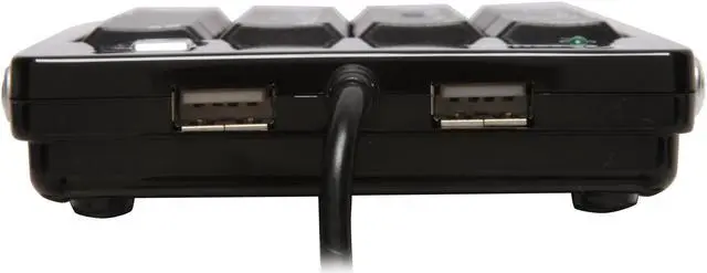 Alt view image 4 of 6 - Rosewill RK-577 External Slim Keypad Built in USB2.0 2 Ports HUB