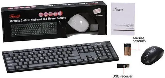 Alt view image 10 of 10 - Rosewill RKM-800RF 2.4 GHz Cordless Slim Keyboard and Mouse Combo