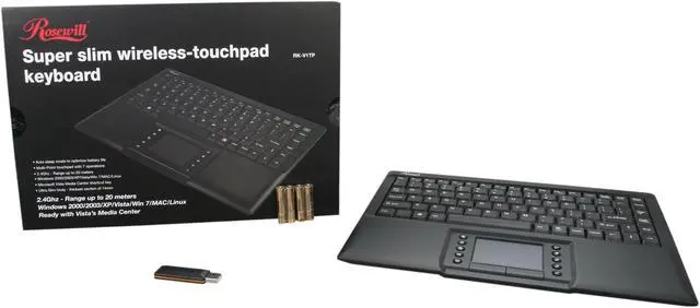 Alt view image 4 of 4 - Rosewill RK-V1TP 88 Normal Keys 2.4GHz Wireless Touchpad Keyboard