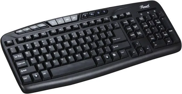 Main image of Rosewill Multimedia Keyboard - Black, 104 Normal & 12 Function Keys, USB Wired - RK-700M