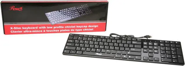 Alt view image 4 of 4 - Rosewill RIKB-11001 X-Slim Keyboard with Low Profile Chiclet Keycap Design