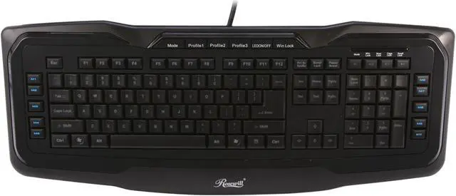 Alt view image 2 of 4 - Rosewill Gaming Keyboard RK-8200 (RIKB-11004) with Blue Backlight