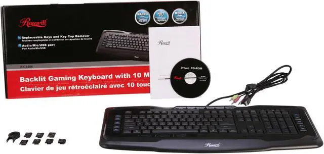 Alt view image 4 of 4 - Rosewill Gaming Keyboard RK-8200 (RIKB-11004) with Blue Backlight