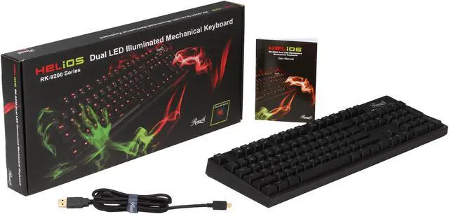Alt view image 5 of 5 - Rosewill Helios RK-9200RE - Dual LED Illuminated Mechanical Keyboard with Cherry MX Red Switches