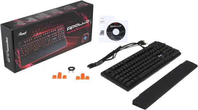 Alt view image 4 of 4 - Rosewill Apollo - RK-9100xR - Mechanical Keyboard with Red Backlight