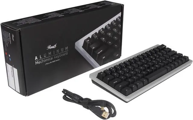 Alt view image 4 of 4 - Rosewill Micro RK-9000 BR - Aluminum Mechanical Keyboard, Cherry Brown MX Switches, 32-Bit ARM Processor, 128KB On-Chip Memory, & Swappable Key Placement for Different Operating Systems
