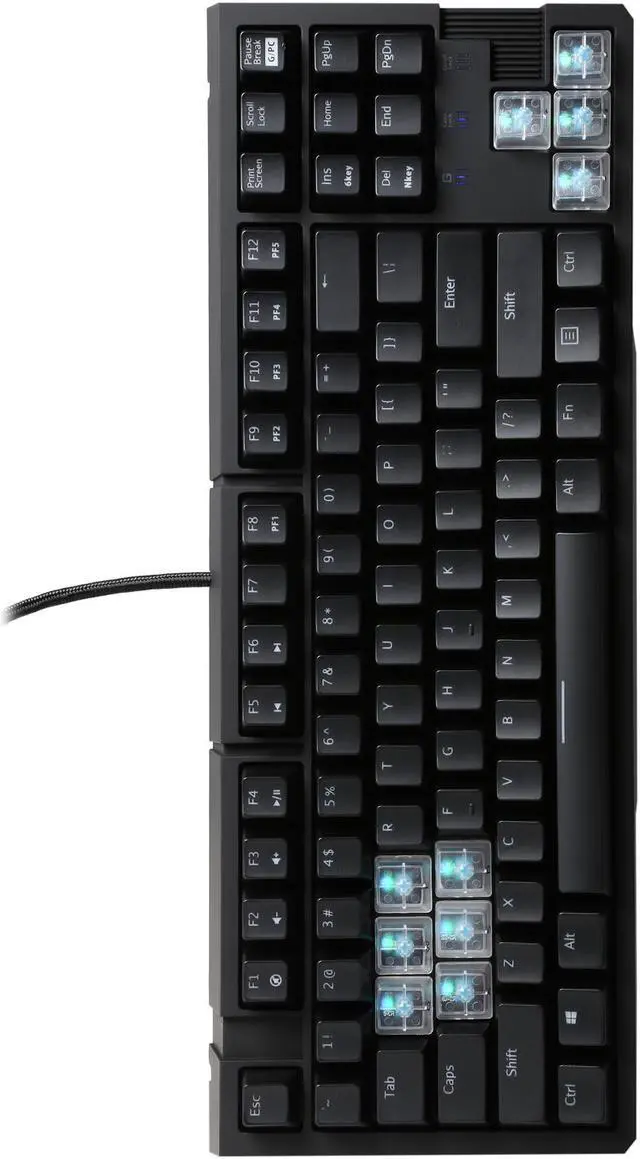 Alt view image 16 of 17 - Rosewill RGB80 - 16.8 Million Color Illuminated Mechanical Gaming Keyboard