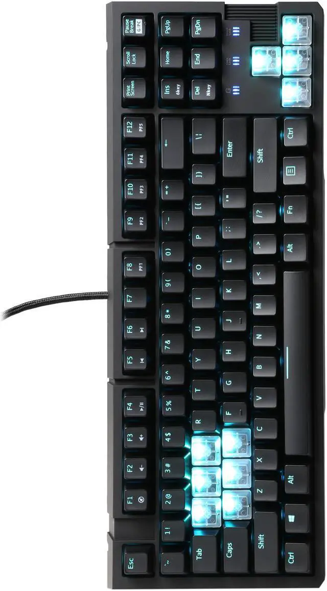 Alt view image 17 of 17 - Rosewill RGB80 - 16.8 Million Color Illuminated Mechanical Gaming Keyboard