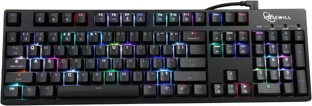 Alt view image 4 of 7 - Rosewill Mechanical Gaming Keyboard, Cherry RGB Brown, Backlit RGB LED - RK-9000V2 RGB BR