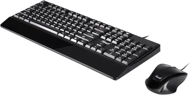 Alt view image 3 of 10 - Rosewill USB Wired Slim Desktop Keyboard & Mouse Combo Black - RKM-600