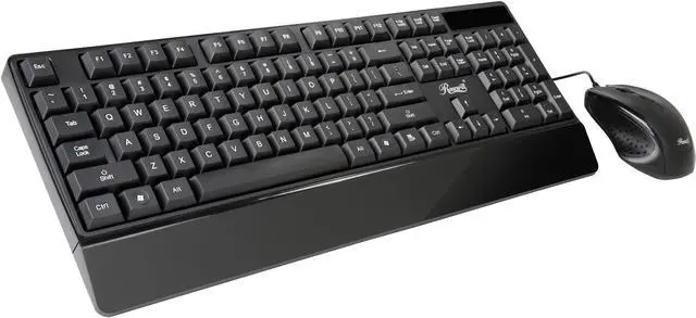 Alt view image 5 of 10 - Rosewill USB Wired Slim Desktop Keyboard & Mouse Combo Black - RKM-600