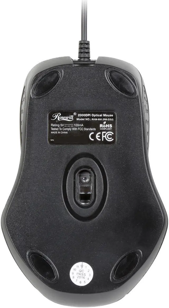 Alt view image 10 of 10 - Rosewill USB Wired Slim Desktop Keyboard & Mouse Combo Black - RKM-600