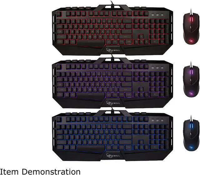 Main image of Rosewill Fusion C30 Gaming Keyboard & Mouse Combo with 3-Color LED Backlit
