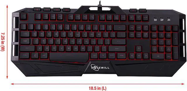 Alt view image 5 of 9 - Rosewill Fusion C30 Gaming Keyboard & Mouse Combo with 3-Color LED Backlit