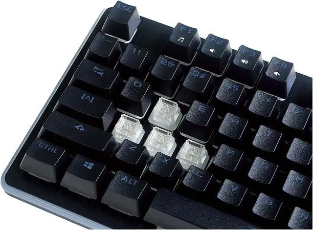 Alt view image 4 of 7 - Rosewill NEON K51B Wired Mechanical Gaming Keyboard, Hybrid Membrane Mechanical Switches, 8 RGB LED Backlight Effects, 19-Key Anti-Ghosting, Ergonomic, Black