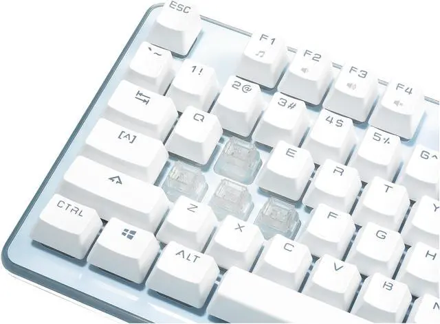 Alt view image 4 of 7 - Rosewill NEON K51W Wired Mechanical Gaming Keyboard, Hybrid Membrane Mechanical Switches, 8 RGB LED Backlight Effects, 19-Key Anti-Ghosting, Ergonomic, White