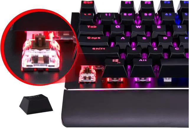 Alt view image 5 of 14 - Rosewill NEON K85 RGB Mechanical Gaming Keyboard with Brown Switches